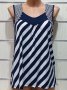 Нова дамска елегантна моряшка блуза без ръкави на широко райе, снимка 10
