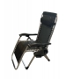 Cтол тип шезлонг cгъваем и регулируем с облегалка за градина или тераса, цвят черен, снимка 6