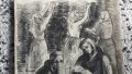 СТАРА КАРТИНА ТЮТЮНОБЕРАЧКИ графика / ПОДПИСАНА, снимка 3