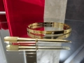 CARTIER Love Gold 10 Diamonds Small Model Гривна с Отверка, снимка 1
