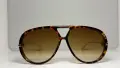 Слънчеви очила Fendi Sky FE40062U / Aviator – Сиви / Златисти дръжки / FF лого, снимка 6