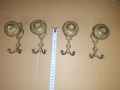 Стари красиви бронзови закачалки - 4 броя . Закачалка, снимка 1