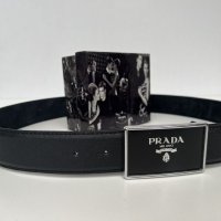 Прада Prada нов колан Естествена кожа с кутия, снимка 4 - Колани - 20599795
