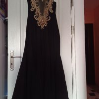 Дизайнерска Официална рокля с Златисти камъни 🖤🧡, снимка 11 - Рокли - 30195883