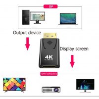 Преходник DisplayPort - DP to HDMI 4K ultra HD, снимка 3 - Кабели и адаптери - 40202908