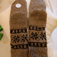 Ръчно плетени мъжки чорапи от вълна, размер 44, снимка 1 - Мъжки чорапи - 44669214