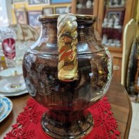 Страхотна голяма много красива антикварна белгийска порцеланова амфора ваза купа , снимка 6 - Декорация за дома - 42479031