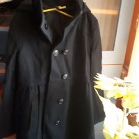 Вълнено дамско палто с постоянна качулка-топло и меко, снимка 1 - Палта, манта - 38980719