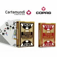 Карти за игра Copag Texas Hold'em двоен Jumbo индекс 100% plastic  Черен или червен цвят на гърбовет, снимка 3 - Карти за игра - 37532028