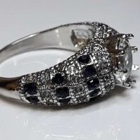 Златен пръстен Бяло Злато 18К със камък на Сваровски НОВ, снимка 4 - Пръстени - 29246556