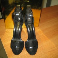 Дамски обувки/ сандали/ м.6328 черни велур, снимка 2 - Сандали - 37068577