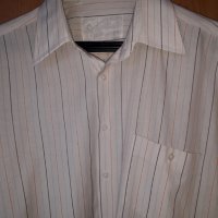 Мъжка риза дълъг ръкав Lobus Giovanni бяла с цветни райета 41/42, снимка 2 - Ризи - 29163259
