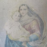 19 век Картина върху платно Мадона, снимка 3 - Антикварни и старинни предмети - 31680317