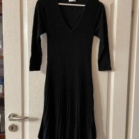 Нова черна ежедневно елегантна рокля рипс рипсена еластична разкроена свободен модел, снимка 10 - Рокли - 42607907