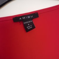 Червена блузка Amisu, снимка 4 - Блузи с дълъг ръкав и пуловери - 34426131
