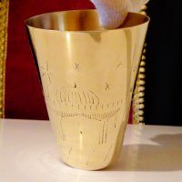Бронзова чаша Тадж Махал,цветя. , снимка 5 - Антикварни и старинни предмети - 31152630