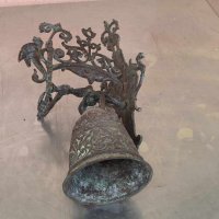Стара бронзова камбана за врата#2, снимка 2 - Антикварни и старинни предмети - 44476197