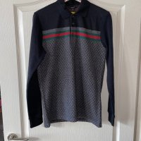 Нов уникален 100% памук памучен  оригинален тънък пуловер GUCCI Cucci Гучи, снимка 14 - Пуловери - 42866799