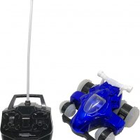 Mindscope Син Hoverquad Rc количка за каскади Stunt Action Light Up LED Vehicle 49 MHz, снимка 1 - Електрически играчки - 35205602