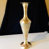 Бронзова ваза,клетъчен емайл 34 см. , снимка 1 - Вази - 31768755