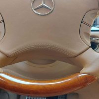 Бежов махагонов волан за Mercedes S-класа W220 + airbag, снимка 5 - Части - 42507397