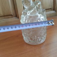 Антикварна стъклена захарница , снимка 2 - Антикварни и старинни предмети - 39470879