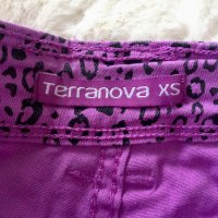 Лилави леопардови къси панталонки Terranova, XS, 8 лева; 1 + 1 = 15 лв., снимка 3 - Къси панталони и бермуди - 40642209