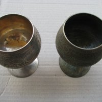 Посребрена чаша-ръчна изработка 2бр, снимка 1 - Антикварни и старинни предмети - 30098021