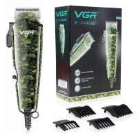 VGR V-126 Камуфлажна Професионална жична машинка за подстригване и тример за мъже , снимка 3 - Машинки за подстригване - 42291993