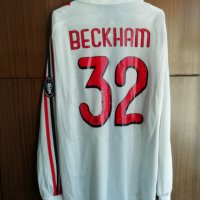 AC Milan David Beckham Adidas Formotion оригинална тениска фланелка с автограф Милан Бекъм , снимка 1 - Футбол - 42797961