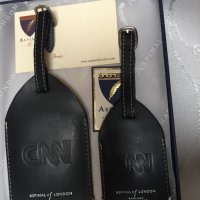 Етикети за багаж Aspinal of London сет, естествена кожа подаръчна кутия, топ качество брандирани CNN, снимка 7 - Други - 35267782