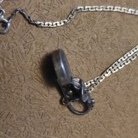 Сребърен синджир с висулка (260), снимка 4 - Колиета, медальони, синджири - 44232687