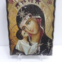 Голяма икона на Пресвета Майка Богородица Закрилница - Модел Е- ръчна изработка, снимка 7 - Икони - 37640056