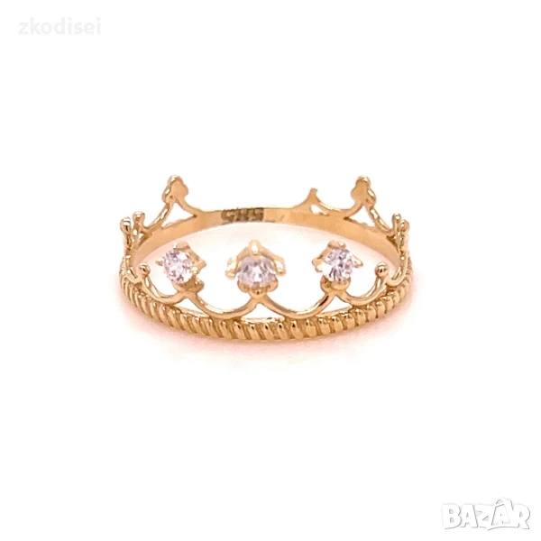 Златен дамски пръстен 1,62гр. 14кр.проба:585 размер:58 модел:32124-4, снимка 1