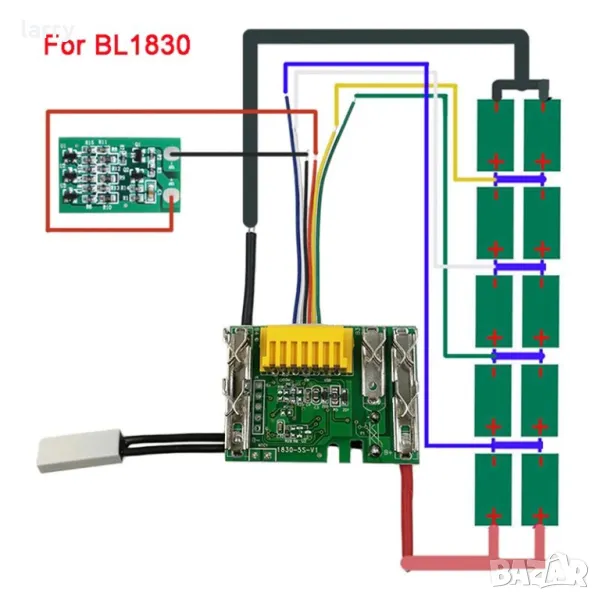 Lithium-Ion Battery PCB Board For Makita 18V 3Ah 6Ah BL1830 BL1815 BL1845 BL1860 BL1850, снимка 1