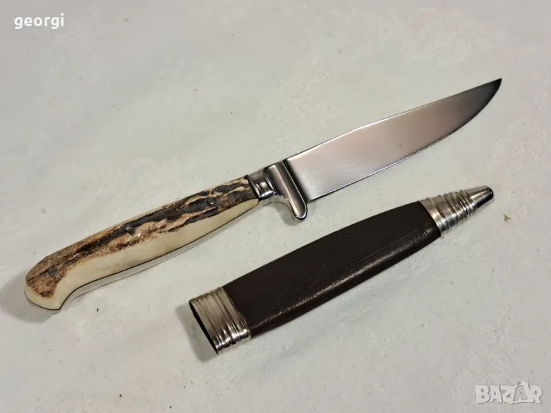 немски ловен нож с рогови чирени , снимка 1
