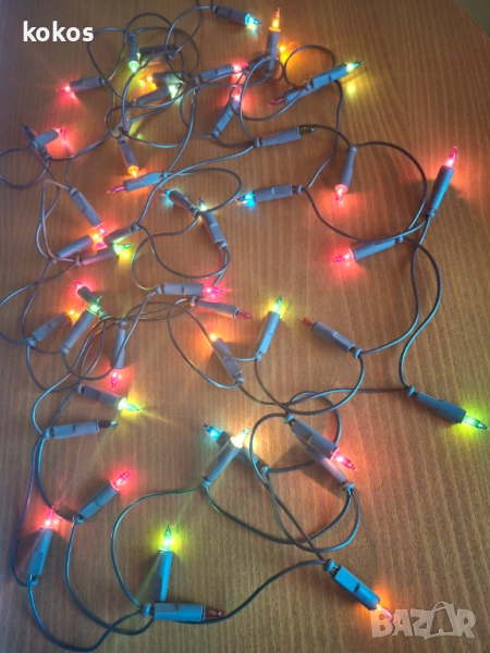 Цветни коледни лампички, снимка 1