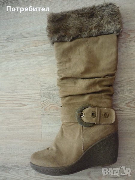 Дамски дълги ботуши номер 40, снимка 1