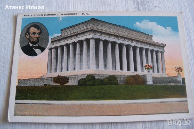 Стара пощенска картичка Мемориалът на Линкълн, САЩ. 1928г., снимка 1