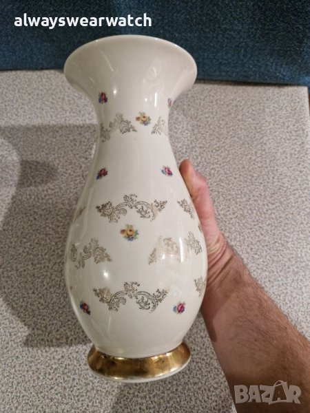 Декоративна порцеланова ваза със златни орнаменти BAVARIA - Ръчна изработка, снимка 1