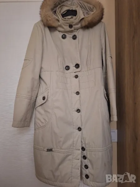 Дамска ватирана шуба Кенсол с качулка ест.пух,номер 48 БГ, снимка 1