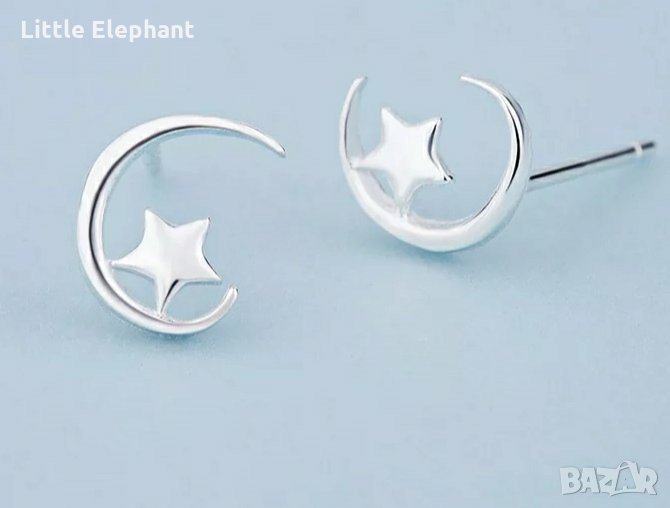 Sale Обеци звезди и луна/нови, снимка 1