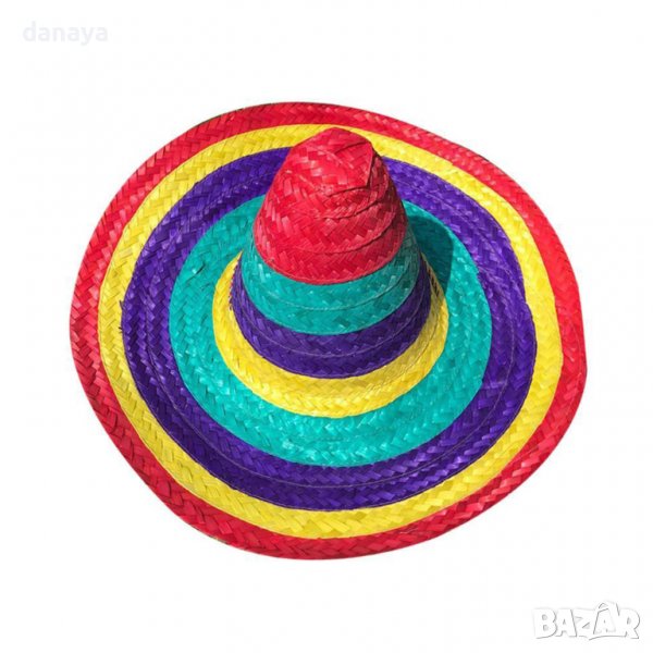 3108 Цветна мексиканска шапка сомбреро, снимка 1