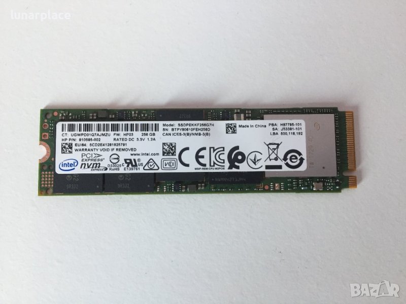 OEM SSD Intel® 600P 256GB NVMe, снимка 1