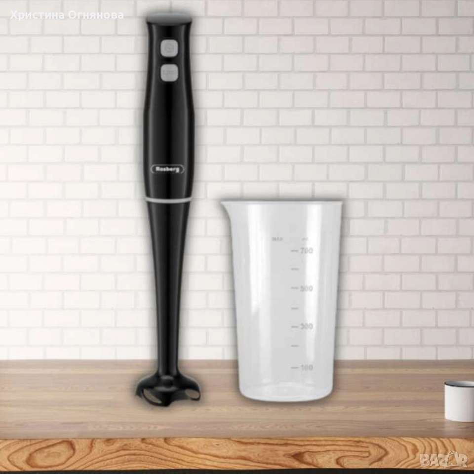 Пасатор , 400W, с чаша 0.7л., 2степени,, черен, бял, снимка 1