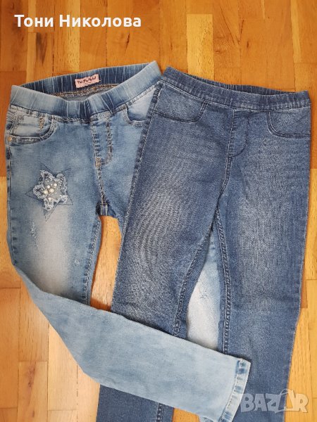 Детски дънки за момиче на 8-9 год., снимка 1