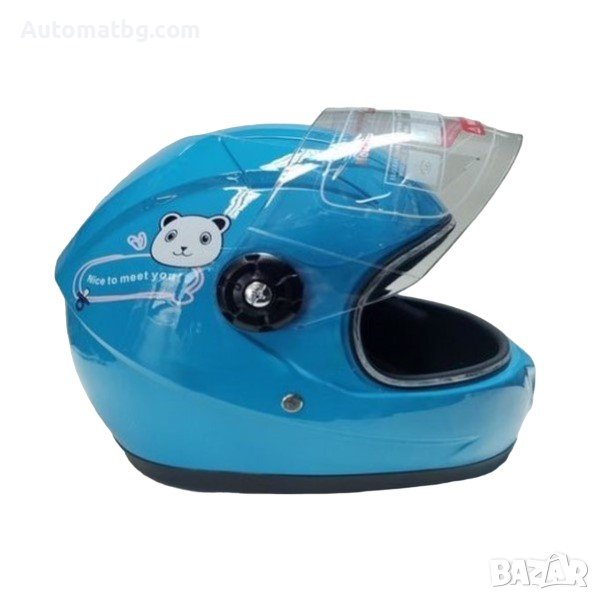 Детска каска за мотор Automat, За скутер, XS размер, Син, снимка 1