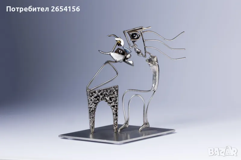 "Привличане - една стъпка по-близо"  Пластика скулптура Васил Братанов Artmind, снимка 1