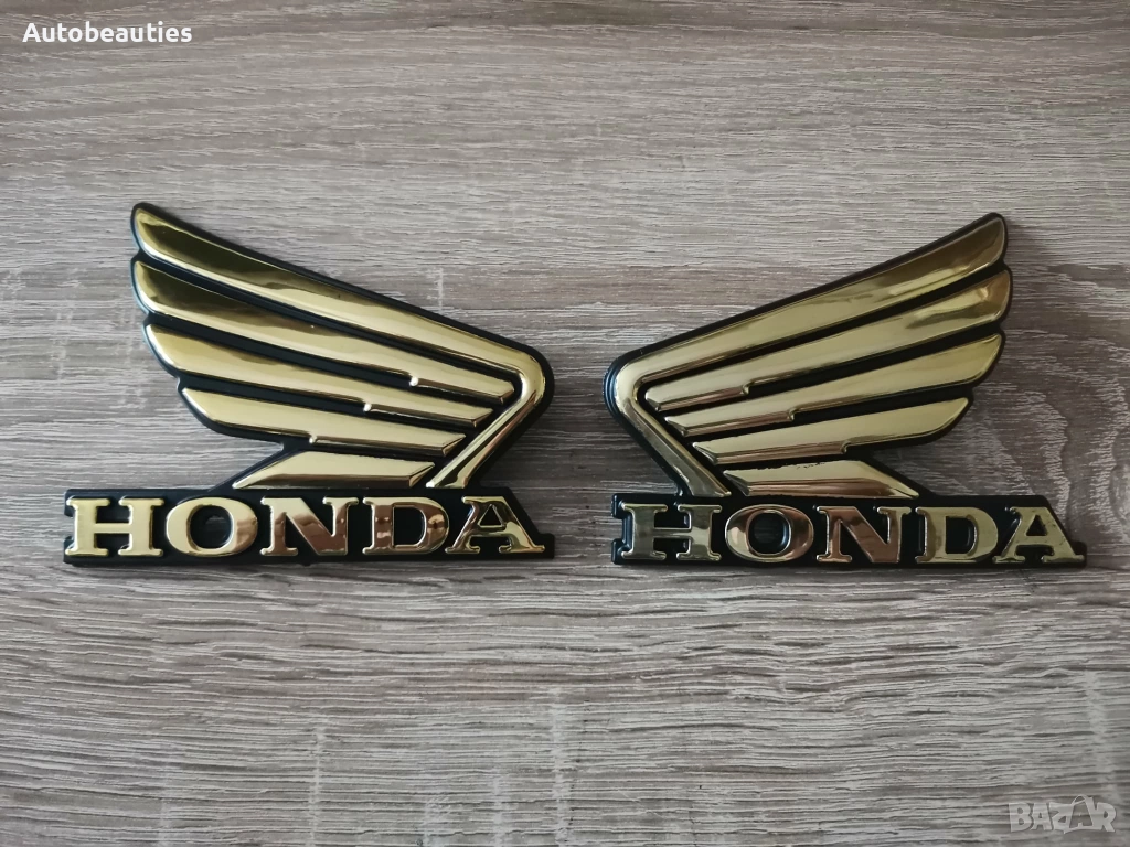 златисти емблеми Honda за мотори, снимка 1