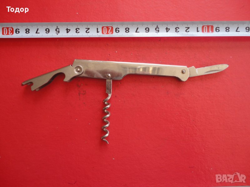 Страхотна сервитьорска отварачка тирбушон нож 3 в 1, снимка 1